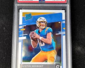 2020 Justin Herbert Rookie Panini Donruss Optic Card, PSA Grade 10