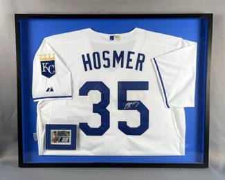 Eric Hosmer Autographed Kansas City Royals Jersey With Topps Museum Collection Autographed Trading Card, Numbered 1/10 