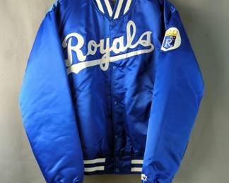 Kansas City Royals Satin Starter Jacket, Sz L 