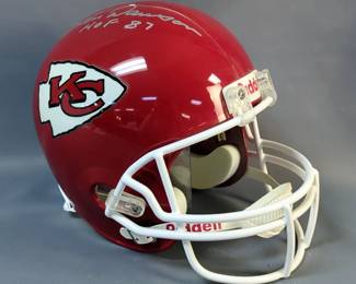 Len Dawson (HOF) '87 Autographed Kansas City Chiefs Riddell Football Helmet With COA 