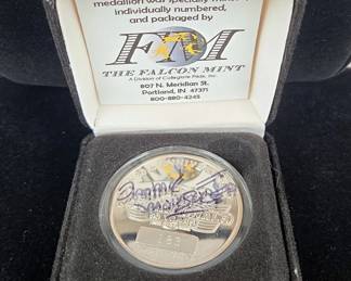 Autographed NHRA U.S. Nationals Limited Edition 50th Anniversary 1 Troy Ounce .999 Fine Silver Medallion 