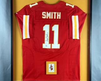 Alex Smith Autographed Kansas City Chiefs Jersey With Panini Flawless Diamond Embedded Trading Card 