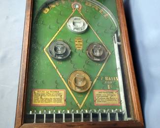 Vintage Gottlieb Baffle Ball Pinball Tabletop Machine, Circa 1931 