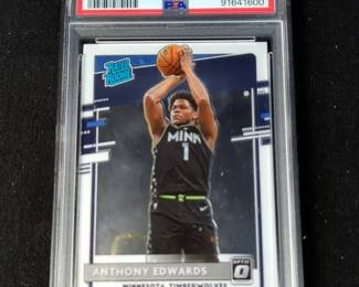 2020 Anthony Edwards Rookie Optic Card, PSA Grade 10 GEM 