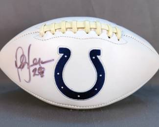 Marshall Faulk (HOF) Autographed Indianapolis Colts Super Bowl Champions Football With JSA COA 
