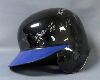 Zack Greinke, Sebastian Rivero, Shane Costa, And Kila Ka'aihue Autographed Kansas City Royals Batting Helmet 