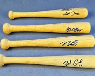 Kansas City Royals Autographed Miniature Baseball Bats 