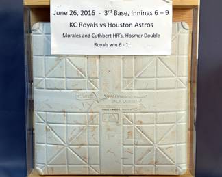 KC Royals vs Houston Astros Baseball Base Display 