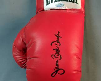 James 'Buster' Douglas Autographed Boxing Glove With Tristar Authentication Sticker And COA 