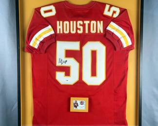 Justin Houston Autographed Kansas City Chiefs Jersey, PSA/DNA Certified, With Panini National Treasures Autographed Card, Numbered 5/5 