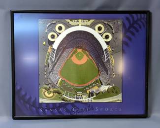 Kansas City Royals Kauffman Stadium Aerial View Print 