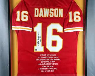 Len Dawson (HOF) Autographed Kansas City Chiefs Jersey With Absolute Authentics COA 