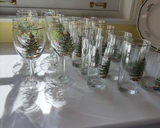 Spode Christmas Tree glassware