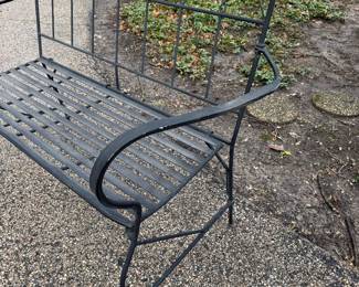  iron collapsible garden bench