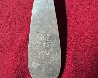 German silver serving spoon c. 1860