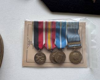 Military bars medals and epaulets 
