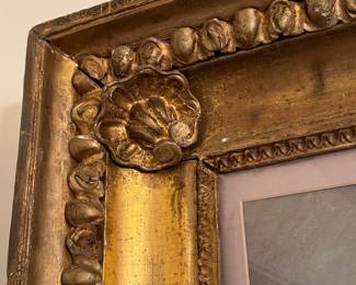 Pastel portrait in antique frame