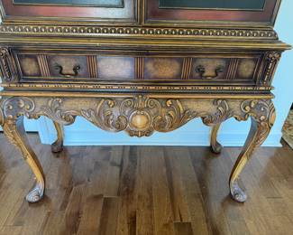 Carved Chinoiserie cabinet    5'4"h x 40"w x 17"d