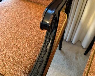 Set of 6 vintage carved and painted dining chairs