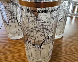 Vintage Cera Dow Jones Industrial glasses