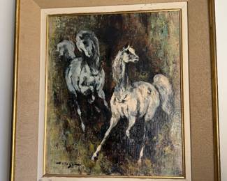 Denes De Holesch (Hungarian, 1910-1983), oil  29"h x 25.5"w