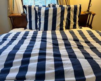 Pottery Barn King down duvet & pillows