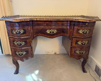 Antique French marquetry desk