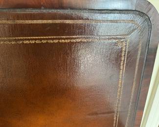 American classical flip-top game table with leather top