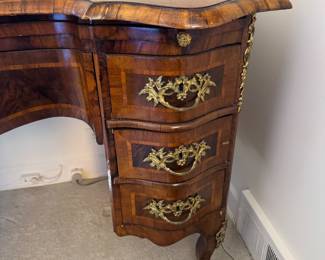 Antique French marquetry desk