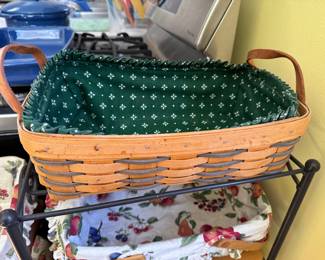 Longaberger baskets with stands