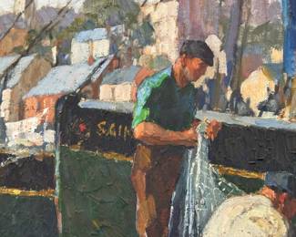 J. Jeffrey Grant (attributed) American, 1883 - 1960 oil  21” x 24” canvas size