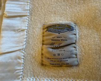 Vintage Merino wool blanket