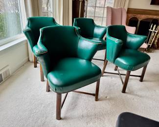 Set of four vintage club chairs