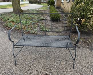  iron collapsible garden bench