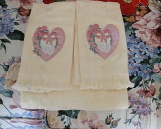 Valentines hand towels