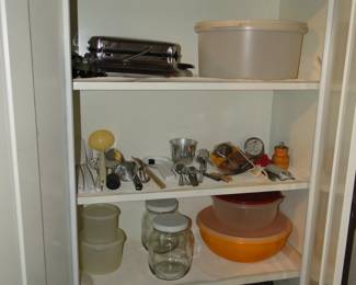 More kitchen gadgets, pots and pans too
