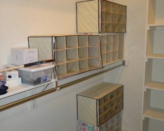 Lots and lots of shoe storage containers, all in great shape