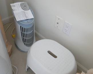 Air cleaner and large oversized stepping stool