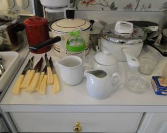 Pots, and pans, and creamers and steak knives