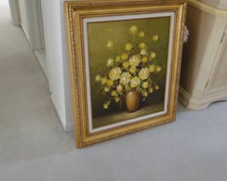 Another great floral painting in a remarkable frame