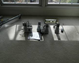 Telephones on the floor