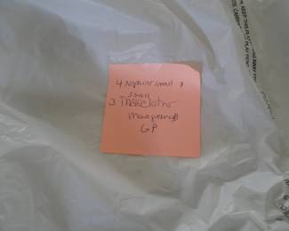 4 napkins that are smaller, and 3 smaller tablecloths