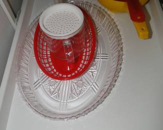 Bacon strainer, glass dishes, and you know you love those strainers