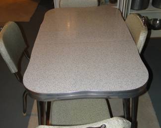 Mid Century Modern Formica table and chairs set, all matching, and all in outstanding condition