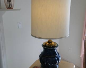 Blue glazed table lamp again