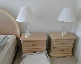 Matching nightstands, and matching lamps, each sold separately.  But just look how good they look together