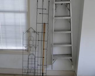 Ladder and a few yard trellises 
