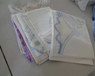 Vintage linens in lovely vintage colors