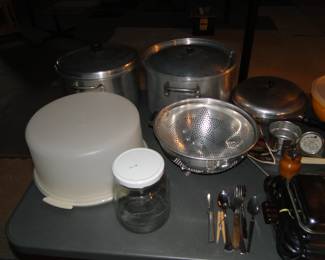 Large kitchen pots and pans