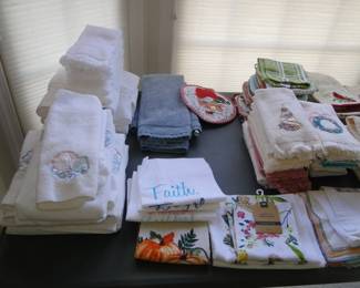 Towels of the fancy variety, and some kitchen towels too